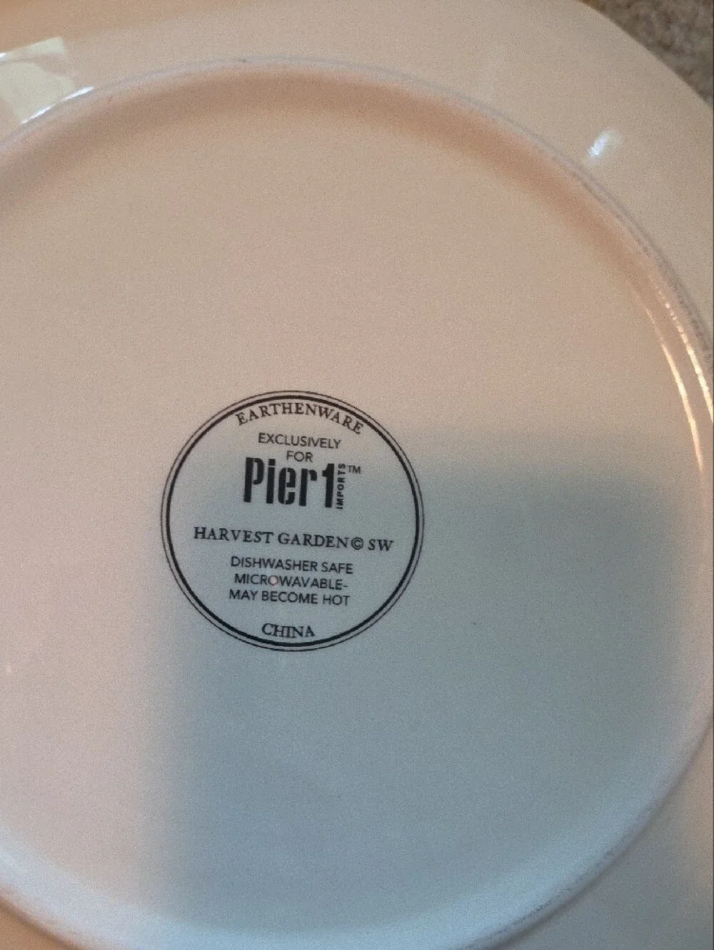 Pier 1 Harvest Garden Decorative Plates - Set of 6 - Orange & Green